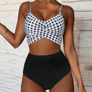 High Waist Sexy Bikini Set 2024 Biquini Swimwear Women Two Pieces Swimsuit Floral Beachwear V-Neck Bathing Suits Female